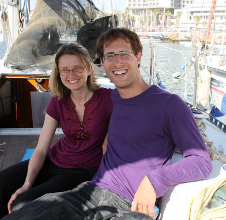 Yotam and I on a Boot