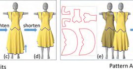 Physics-driven pattern adjustment for direct 3D garment editing